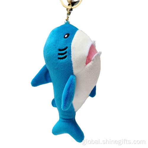 Plush Key Chain Animal Mini Colorful Shark Plush Keychain Supplier